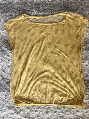 LOFT Yellow Dot Tank with Gathered Hem